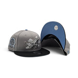 Gray Los Angeles Angels Cloud Logo Black Visor Icy Blue Bottom 50th Anniversary Red Bottom 9Fifty New Era Snapback