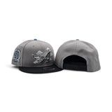 Gray Los Angeles Angels Cloud Logo Black Visor Icy Blue Bottom 50th Anniversary Red Bottom 9Fifty New Era Snapback