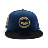 Seashore Blue Chicago Cubs Black Visor Gray Bottom Be Alert Foul Balls Side Patch New Era 9Fifty Snapback