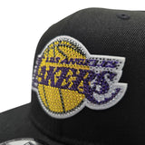 Black Los Angeles Lakers Gray Bottom 2026 NBA Draft Rhinestone Logo New Era 9Fifty Snapback