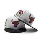 Matching White Chicago Bulls Black Visor Gray Bottom Three Time World Champions Side Patch New Era 9Fifty Snapback For Miro 7