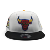 Matching White Chicago Bulls Black Visor Gray Bottom Three Time World Champions Side Patch New Era 9Fifty Snapback For Miro 7