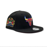 Matching Black Chicago Bulls Red Bottom 1996 NBA Champions New Era 9Fifty Snapback For Miro 7