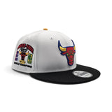 Matching White Chicago Bulls Black Visor Gray Bottom Three Time World Champions Side Patch New Era 9Fifty Snapback For Miro 7