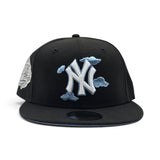 Black New York Yankees Cloud Logo Icy Blue Bottom 1999 World Series Side Patch New Era 9Fifty Snapback