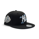 Black New York Yankees Cloud Logo Icy Blue Bottom 1999 World Series Side Patch New Era 9Fifty Snapback