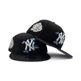 Black New York Yankees Cloud Logo Icy Blue Bottom 1999 World Series Side Patch New Era 9Fifty Snapback