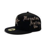 Black Houston Astros New Era Heritage Collection 59Fifty Fitted