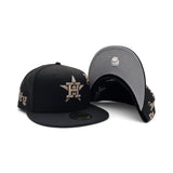 Black Houston Astros New Era Heritage Collection 59Fifty Fitted