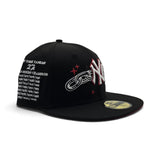 Black New York Yankees Chain Logo Red Bottom 27X World Series Champions List Side Patch New Era 59Fifty Fitted