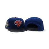 Royal Blue New York Knicks Black Visor Gray Bottom 2026 Finals Champions Side Patch New Era 9Fifty Snapback