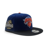 Royal Blue New York Knicks Black Visor Gray Bottom 2026 Finals Champions Side Patch New Era 9Fifty Snapback