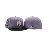 Lavender Glow In The Dark New York Yankees Black Visor Pink Bottom 1942 All Star Game Side Patch New Era 59Fifty Fitted