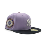 Lavender Glow In The Dark New York Yankees Black Visor Pink Bottom 1942 All Star Game Side Patch New Era 59Fifty Fitted