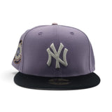 Lavender Glow In The Dark New York Yankees Black Visor Pink Bottom 1942 All Star Game Side Patch New Era 59Fifty Fitted