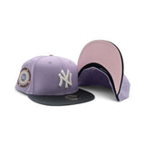 Lavender Glow In The Dark New York Yankees Black Visor Pink Bottom 1942 All Star Game Side Patch New Era 59Fifty Fitted