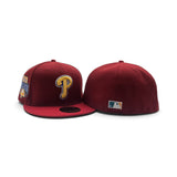 H Red Philadelphia Phillies Red Visor Gray Bottom 1996 All Star Game Side Patch New Era 59Fifty Fitted