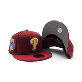 H Red Philadelphia Phillies Red Visor Gray Bottom 1996 All Star Game Side Patch New Era 59Fifty Fitted