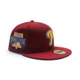 H Red Philadelphia Phillies Red Visor Gray Bottom 1996 All Star Game Side Patch New Era 59Fifty Fitted