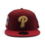 H Red Philadelphia Phillies Red Visor Gray Bottom 1996 All Star Game Side Patch New Era 59Fifty Fitted