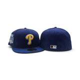 Dark Royal Blue Philadelphia Phillies Light Royal Blue Visor Gray Bottom 1996 All Star Game Side Patch New Era 59Fifty Fitted