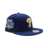 Dark Royal Blue Philadelphia Phillies Light Royal Blue Visor Gray Bottom 1996 All Star Game Side Patch New Era 59Fifty Fitted