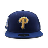 Dark Royal Blue Philadelphia Phillies Light Royal Blue Visor Gray Bottom 1996 All Star Game Side Patch New Era 59Fifty Fitted