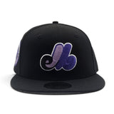 Black Montreal Expos Purple Logo Gray Bottom 1982 All Star Game New Era 59Fifty Fitted