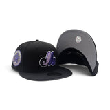 Black Montreal Expos Purple Logo Gray Bottom 1982 All Star Game New Era 59Fifty Fitted