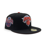 Black New York Knicks Orange Bottom 2026 Champs Side Patch New Era 59Fifty Fitted