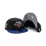 Black  2025-2026 New York Knicks Champions Royal Blue Visor Gray Bottom Trophy Side Patch New Era 59Fifty Fitted