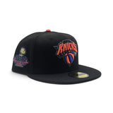 Black New York Knicks Gray Bottom 2025-2026 Champs Side Patch New Era 59Fifty Fitted