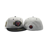 White 2025-2026 New York Knicks Champions Black Visor Gray Bottom Trophy Side Patch New Era 59Fifty Fitted