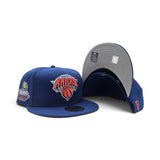 Royal Blue New York Knicks Gray Bottom 2025-2026 Champs Side Patch New Era 59Fifty Fitted