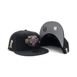 Black 2025-2026 New York Knicks Champions Gray Bottom Trophy Side Patch New Era 9Fifty Snapback