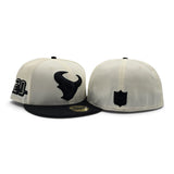Off White Houston Texans Black Visor Gray Bottom 20th Anniversary Side Patch New Era 59Fifty Fitted