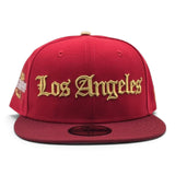 Red Los Angeles Dodgers Old English Logo Brick Red Visor Gray Bottom 2026 All Star Game Side Patch New Era 59Fifty Fitted