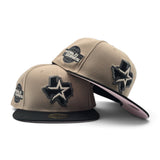 Camel Houston Astros Black Visor Pink Bottom 2005 World Series Side Patch New Era 59Fifty Fitted