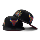 Matching Black Chicago Bulls Red Bottom 1996 NBA Champions Side Patch New Era 59Fifty Fitted For For Miro 7