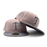 Pink Rouge Texas Rangers Dark Gray Visor Gray Bottom 2024 All Star Game Side Patch New Era 59Fifty Fitted