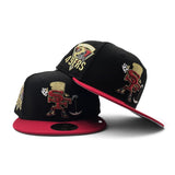 Black San Francisco 49ers Red Visor Gray Bottom Team Helmet Side Patch New Era 59Fifty Fitted