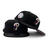 Black Philadelphia Phillies Parrot Logo Pink Bottom 100th Anniversary Side Patch New Era Fitted