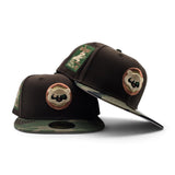 Brown Chicago Cubs Camo Visor Pink Bottom Be Alert Foul Balls Side Patch New Era 59Fifty Fitted