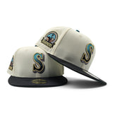 Off White Seattle Mariners Tonal Black Camo Visor Green Bottom 30th Anniversary Side Patch New Era 59Fifty Fitted