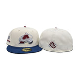 Off White Colorado Avalanche Songbird Blue Visor Gray Bottom 2001 All Star Game Side Patch New Era 59Fifty Fitted