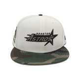 Off White Houston Astros Camo Visor Gray Bottom 35th Great Years Side Patch New Era 9Fifty Snapback
