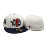 Off White Houston Astros Navy Blue Visor Gray Bottom Apollo 11 Side Patch New Era 59Fifty Fitted