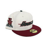 Off White Houston Astros Maroon Visor Gray Bottom 35th Anniversary Side Patch New Era 59Fifty Fitted