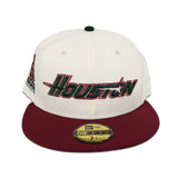 Off White Houston Astros Maroon Visor Gray Bottom 35th Anniversary Side Patch New Era 59Fifty Fitted