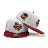 White Houston Astros Brick Red Visor Gray Bottom 50th Anniversary Side Patch New Era 9Fifty Snapback